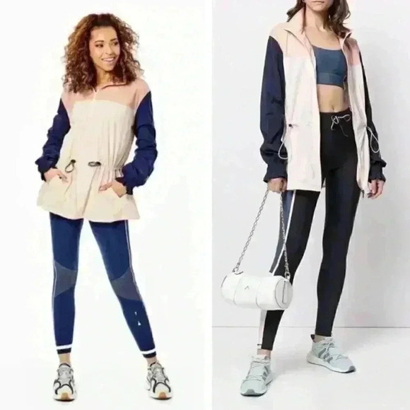 The Upside Yoko Anorak Jacket Color Block Activewear Sporty Performance Rain - Picture 1 of 9